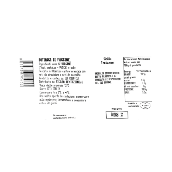 Bottarga di muggine a tranci sottovuoto(70-100 gr)