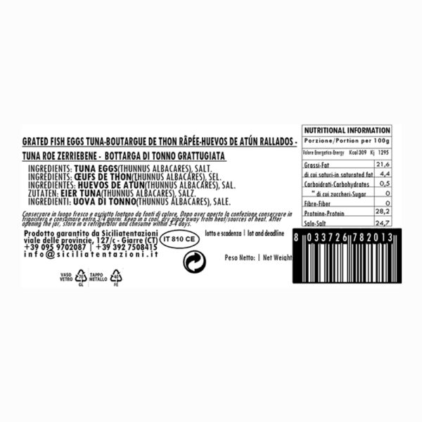 Bottarga grattugiata di tonno  yellowfin