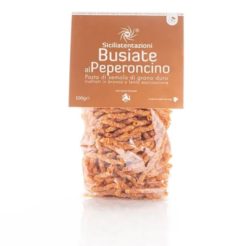 Busiate Trapanesi corte al peperoncino