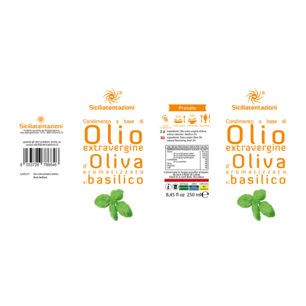 Olio aromatizzato al Basilico in latta