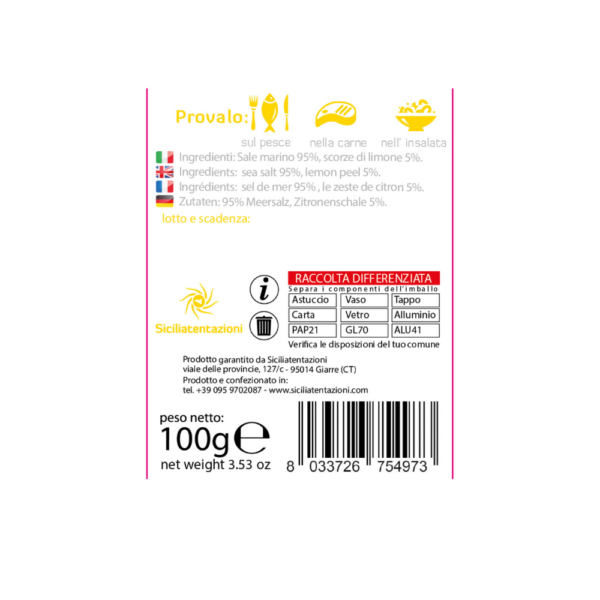 sale limone Sale aromatizzato al limone